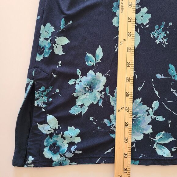 J Jill Wearever Collection Buttery Soft Long Floral Tunic 3/4 Sleeve Top Size L - Picture 11 of 11